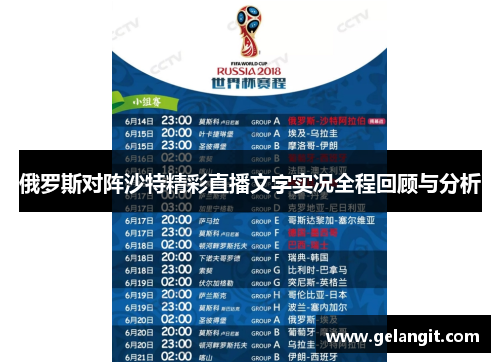 俄罗斯对阵沙特精彩直播文字实况全程回顾与分析